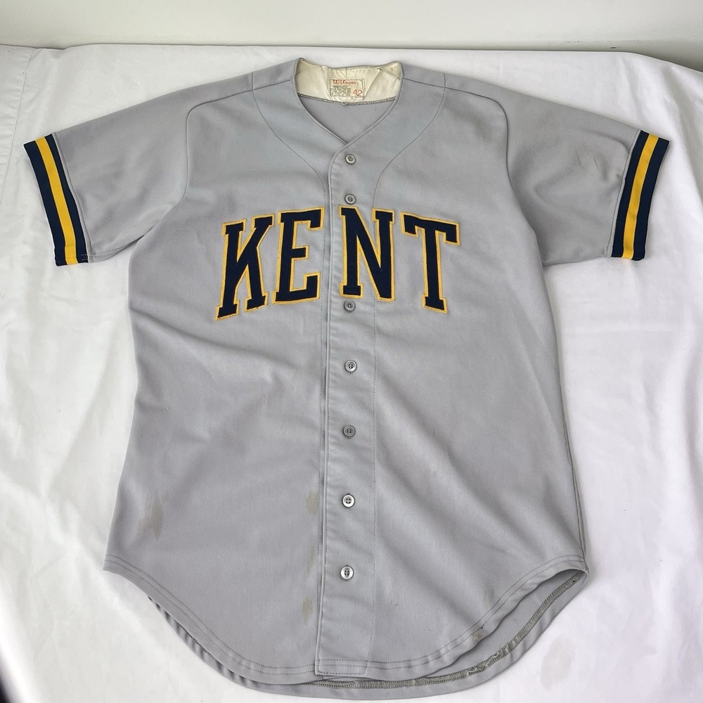 Vtg Wilson Kent State Baseball Jersey Men's Size 42 Embroidered Player Issue